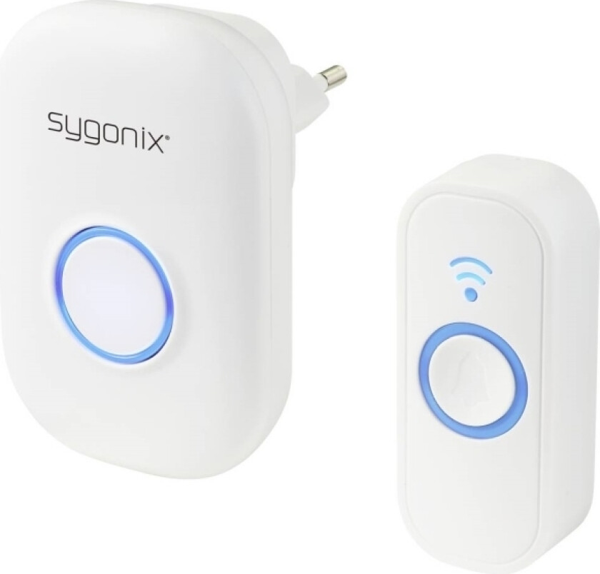 Sygonix Sy-5225386 Trådløs Ringeklokke Komplett Sett Med Blitslys (Sy-5225386)