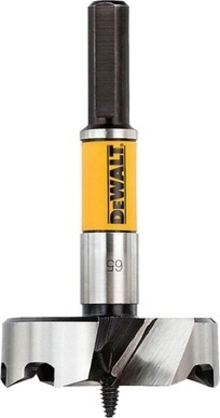 Dewalt Dt4585-Qz, Drill, Forstner-Bor, Høyrehåndsrotasjon, 6,5 Cm, Tre, Gult, Svart, Rustfritt Stål