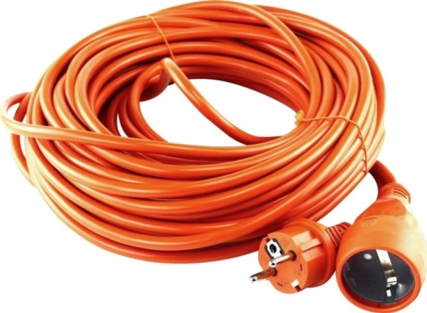 Orno Garden Skjøteledning, Oransje, Oversvømmet, 1X2p+Z (Schuko) 30M, H05vv-F 3X1,5Mm2, 230Vac/16A