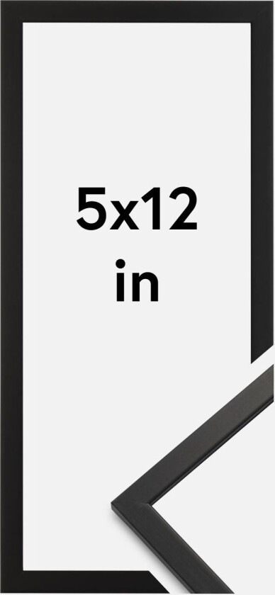 Ramme Edsbyn Akrylglass Svart 5x12 Inches (12,7x30,48 Cm)
