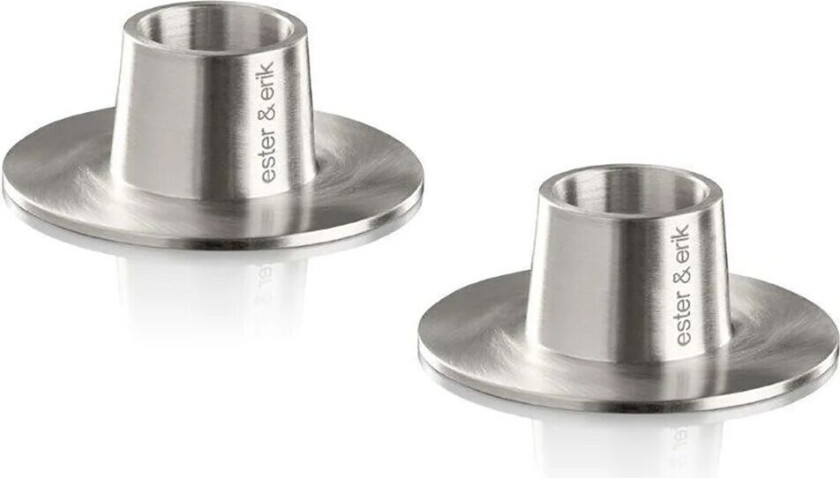 ester & erik lysestake matt 2-pakning Matt sølv