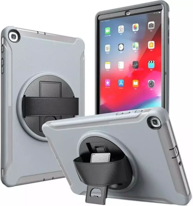 Samsung Galaxy Tab A 10.1 (2019) Håndverker Deksel med Håndholder - Grå