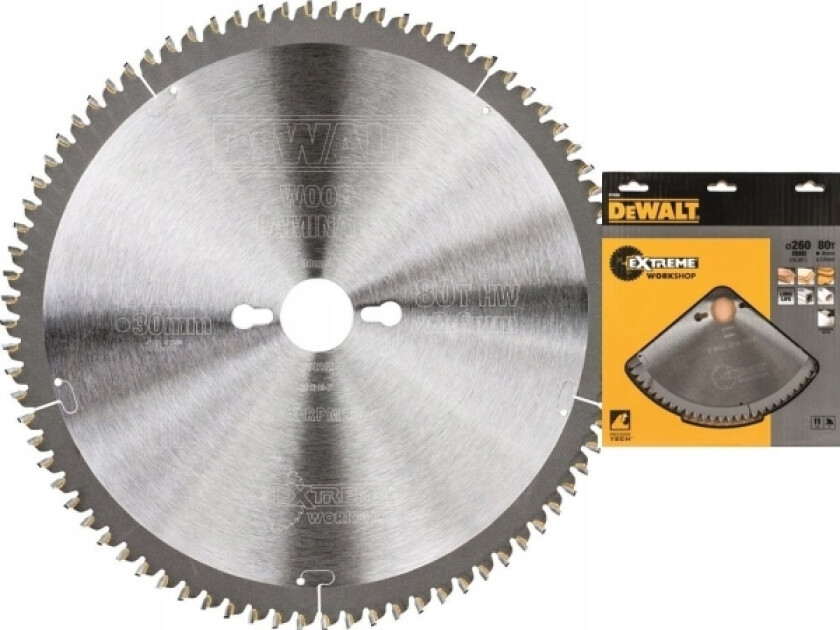 Dewalt Dewalt Sagblad For Stasjonære Sager (260X30mm, 80 Tenner) - Dt4280-Qz