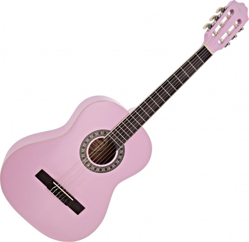 Gear4Music 3/4 Klassisk Gitar Rosa fra Gear4Music