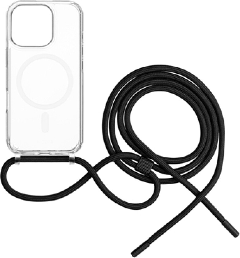 Fixed | Magpure Neck | Back Cover With Lanyard | Apple | Iphone 16 Pro Max | Tpu | Clear, Black