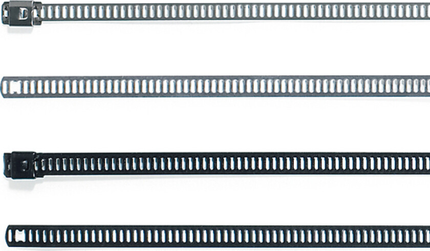 Hellermann Tyton Mat24ss7, Stigeformet Buntebånd, Rustfritt Stål, Rustfritt Stål, 18 Cm, 445 N, -80 - 538 °C