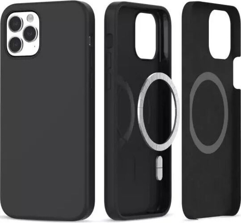 Tech-Protect iPhone 12 / 12 Pro Tech-Protect Silikon Deksel - MagSafe Kompatibel - Svart