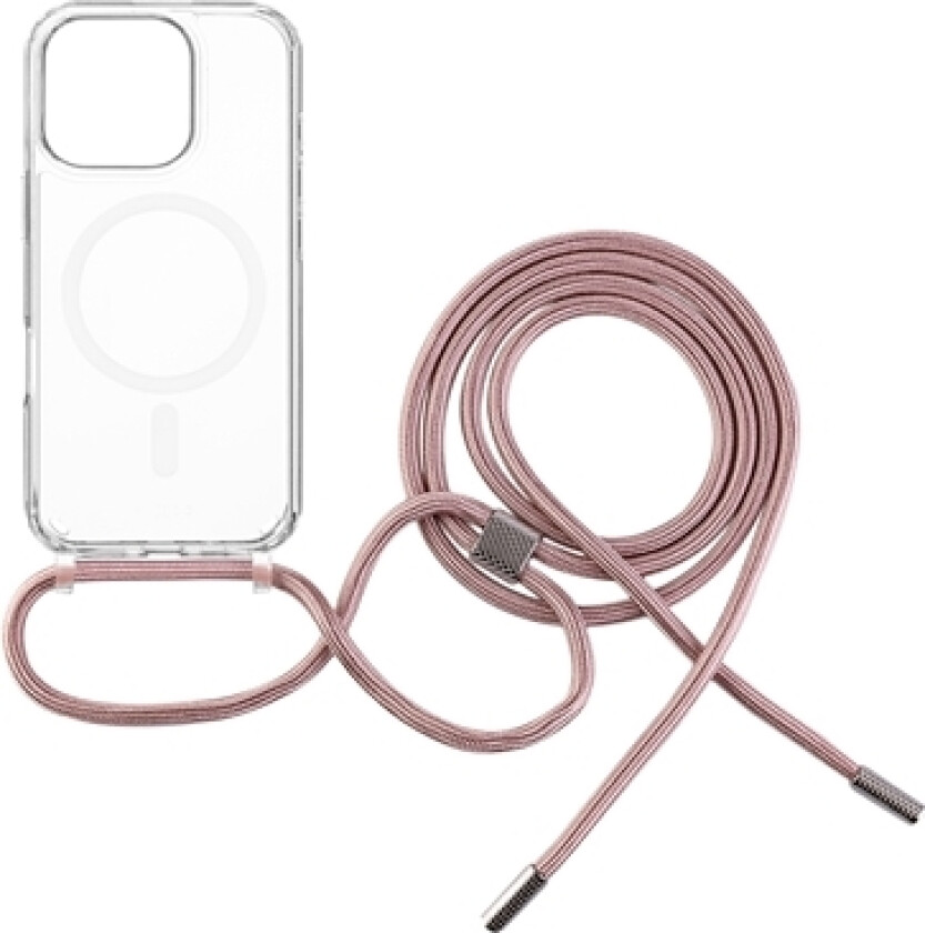 Fixed | Magpure Neck | Back Cover With Lanyard | Apple | Iphone 16 Pro Max | Tpu | Clear, Pink