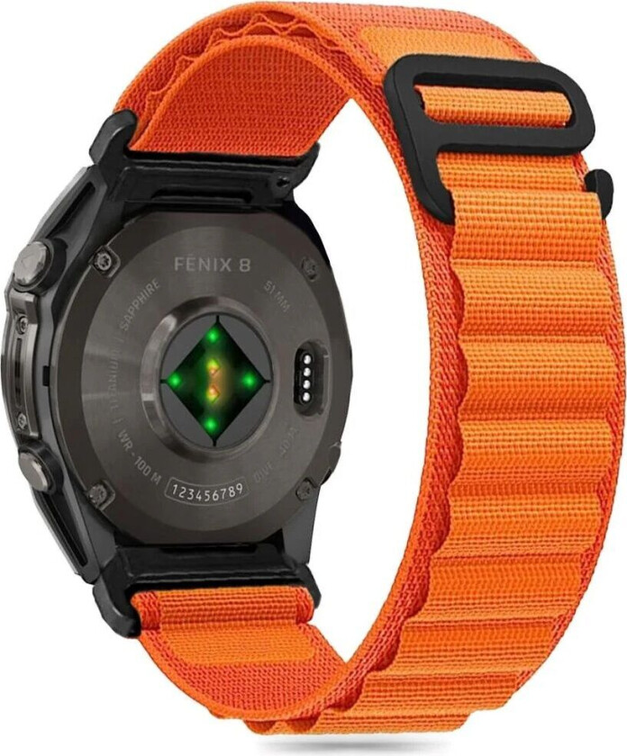 Universal Garmin 26mm QuickFit Tech-Protect Nylon Pro Rem - Oransje
