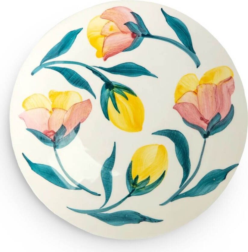 Flowers Tulips asjett Ø20 cm Hvit