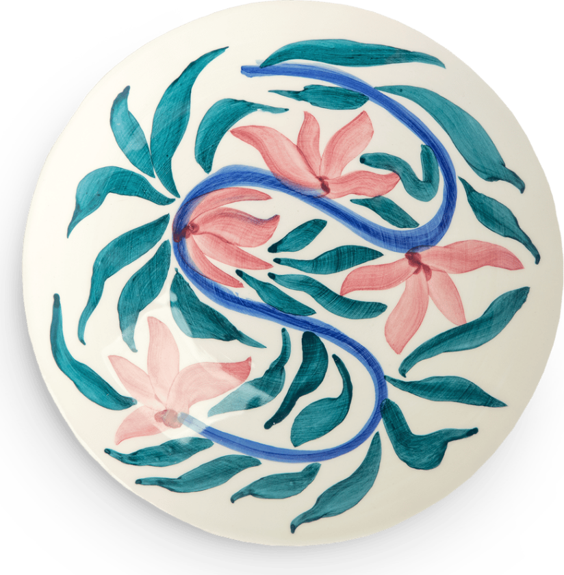 FlowersWater Lilies asjett Ø20 cm Hvit