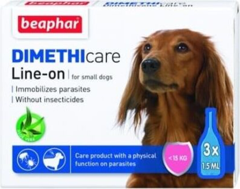 Flea & Tick Line On, lopper og flått (Dimethicone) Small Dog
