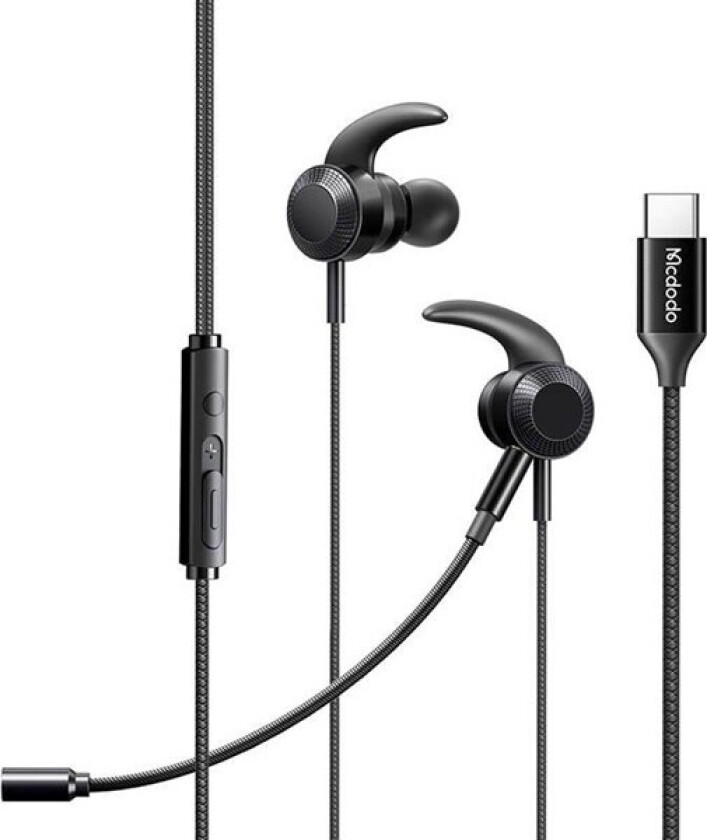 HP-1340 gaming headphones with microphone USB-C (black)