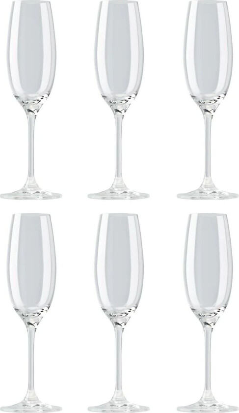 DiVino champagneglass 22 cl 6-stk. Klar