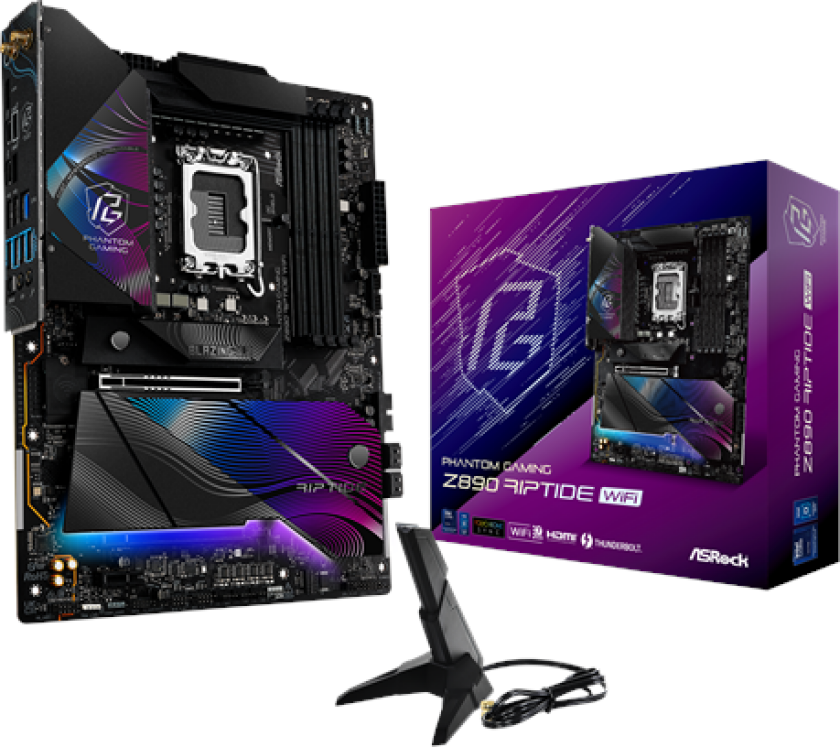 Z890 RIPTIDE WIFI Hovedkort - Intel Z890 - Intel LGA1851 socket - DDR5 RAM - ATX