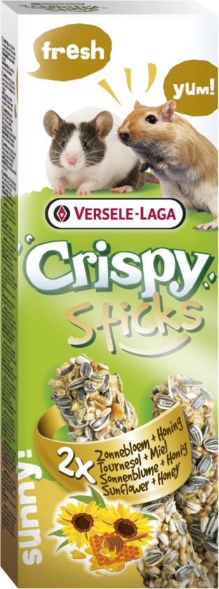 Versele-Laga Sticks Gerbils-Mice Sunflower & Honey, Matbit, 110 G, Gerbil, Mus