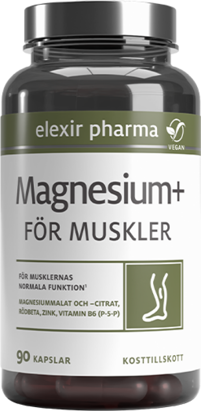 Magnesium+ for muskler 90 kapsler