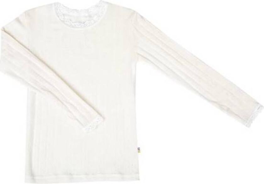 Råhvit overdel i ull og silke med blonder | Joha | Baby | Natur / off-white | størrelse 90 | 85% Ull og 15% Silke til