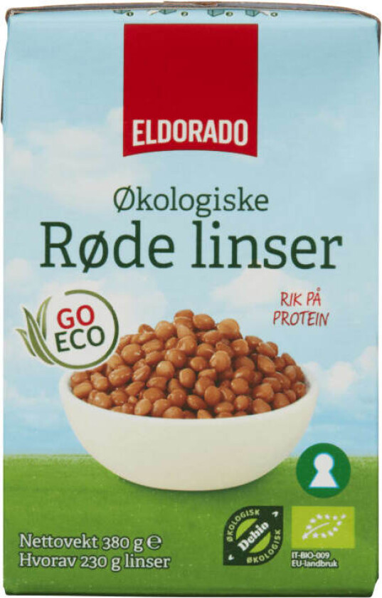 Linser Røde Økol 380g Go Eco