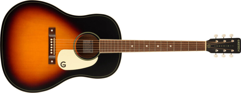 Jim Dandy Dreadnought Wn, White Pickguard, Rex Burst