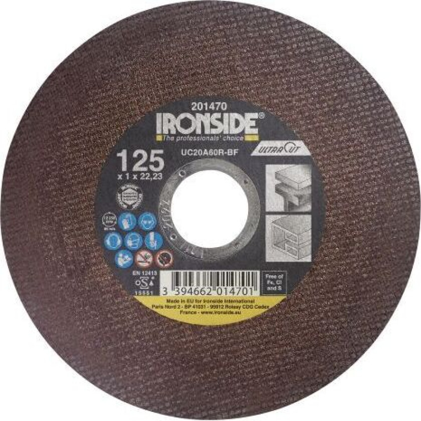 Ultracut Kappeskive 125 cm 125 x 1,0 x 22 mm