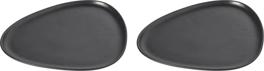 Lind DNA Curve Stoneware middagstallerken 2-stk. Svart