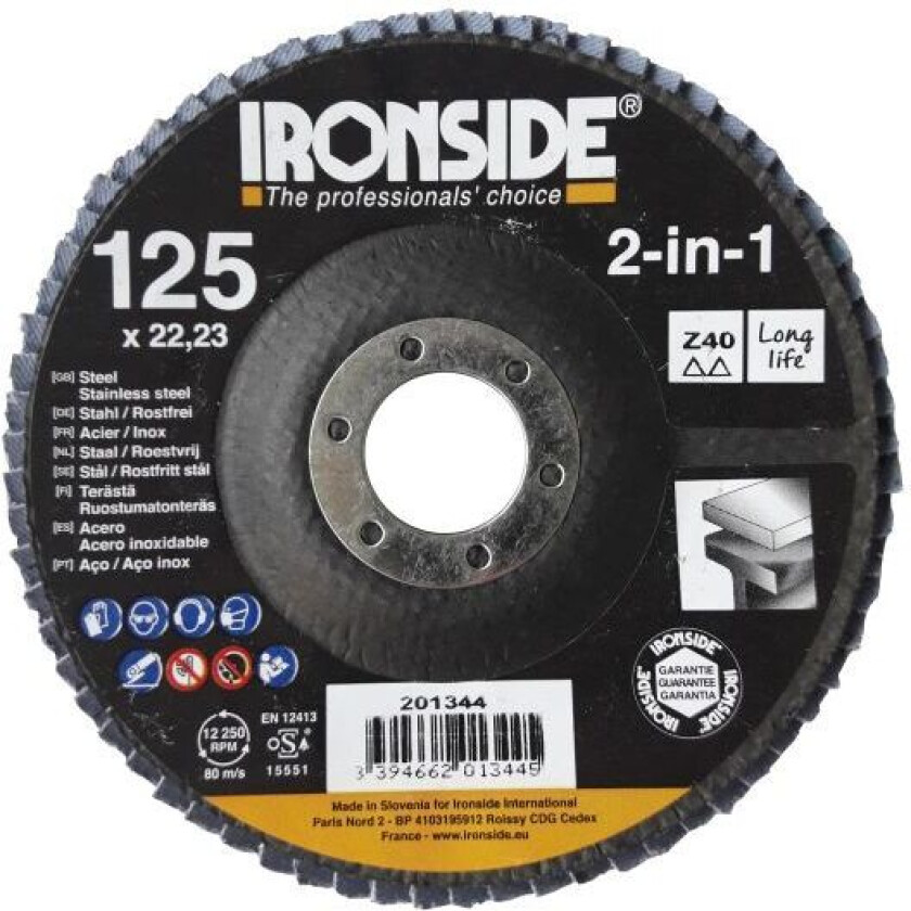 201344 Lamellrondell 125 mm Z40