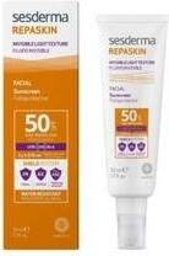 - Repaskin Invisible Light Texture Facial Sunscreen SPF 50 - Skin fluid invisible photo protection 50ml