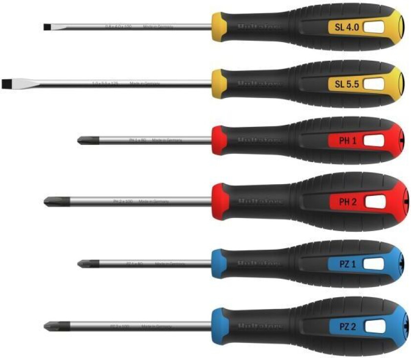 HSS SL/PH/PZ Skrutrekkersett 6 deler