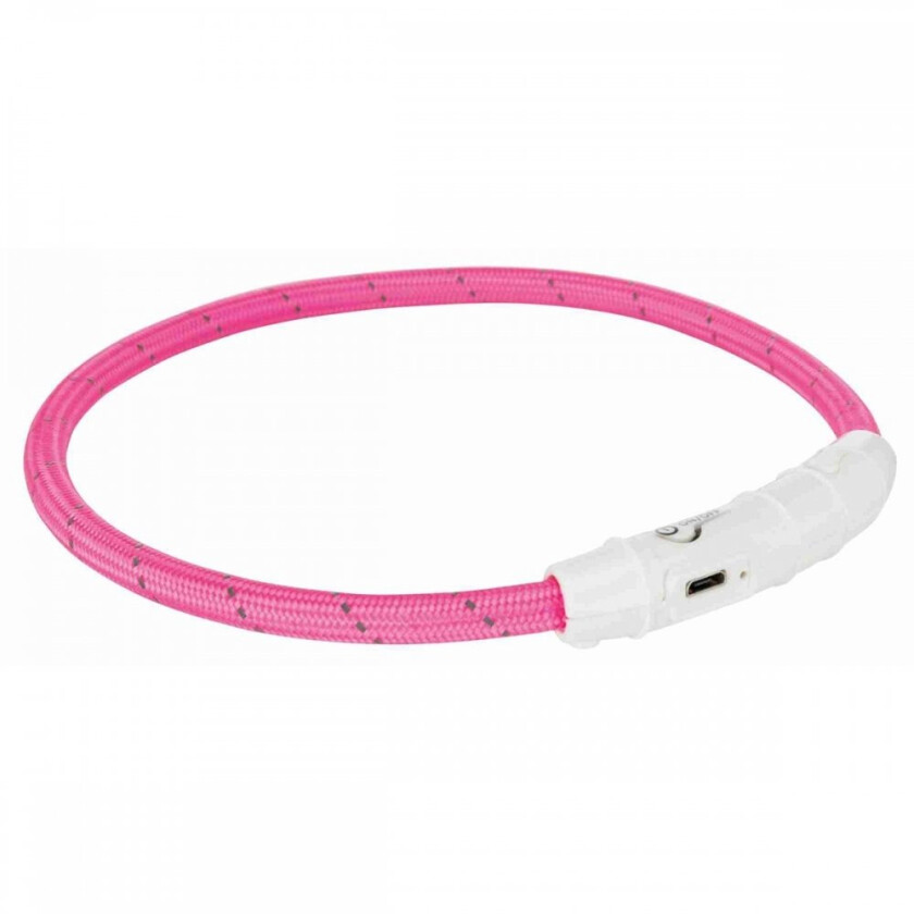 Flash Light LED-halsbånd Rosa (M - L)