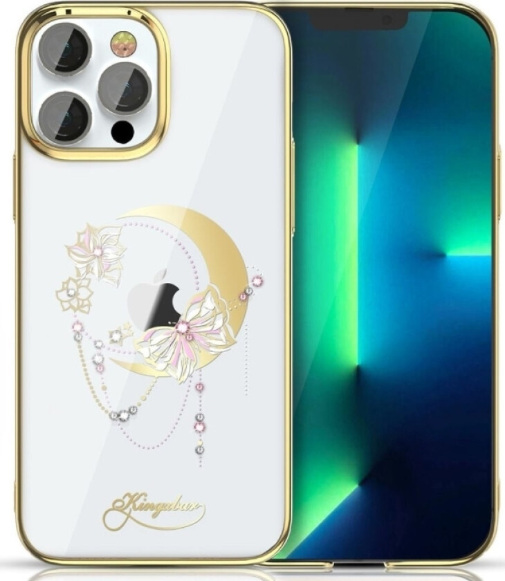 Moon Series Luksusdeksel Med Swarovski-Krystaller Til Iphone 13 Pro Gull (Sommerfugl)