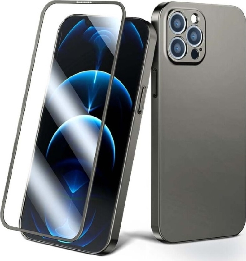 360 Full Case-Deksel For Iphone 13 Pro Max Bak- Og Frontdeksel + Herdet Glass Grå (Jr-Bp928 Anløpet)