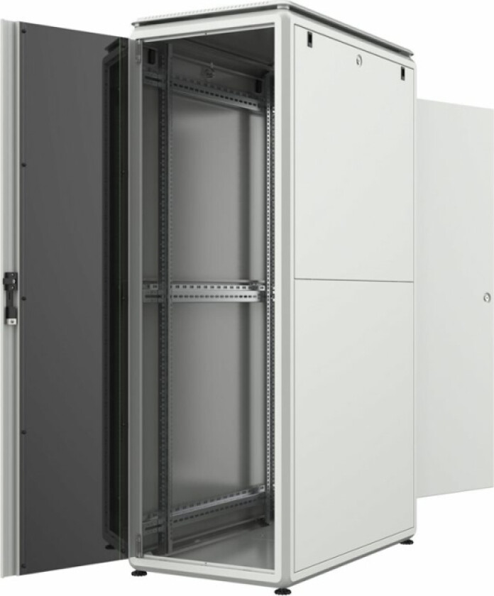 By Logon - Rack Skap - 600 X 1000 Mm, Data Line - Free-Standing - Hvit, Ral 7035 - 36U - 19"
