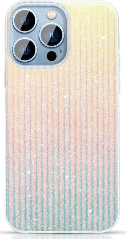 Travel Series Luxury Elegant Case For Iphone 13 Pro Blå Og Oransje (Skyer)