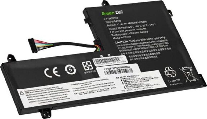 Green Cell - Batteri Til Bærbar Pc (Tilsvarer: Lenovo L17c3pg1, Lenovo L17l3pg1, Lenovo L17m3pg1, Lenovo L17m3pg2, Lenovo L17m3pg3) - Litiumpolymer -