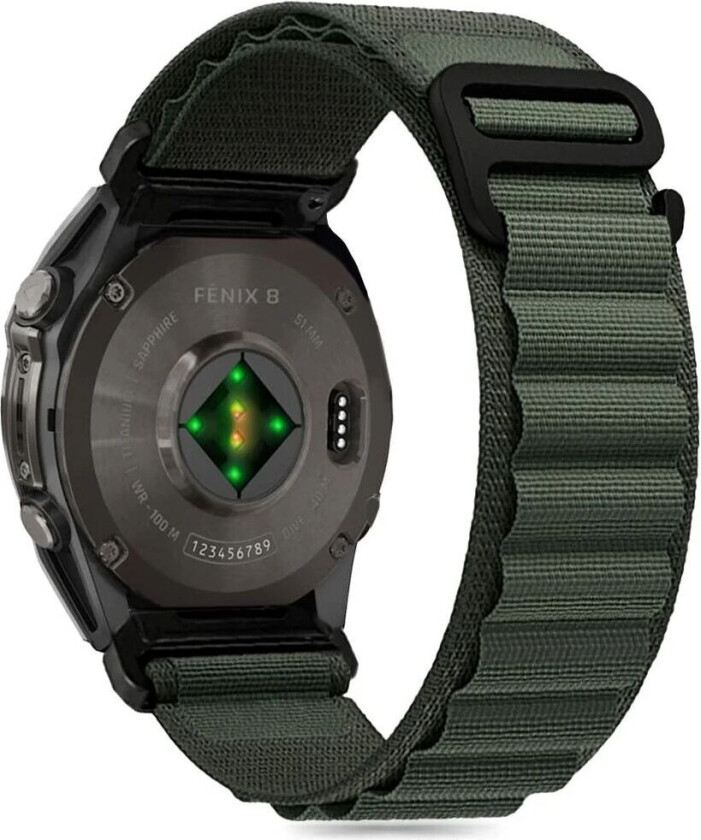 Universal Garmin 26mm QuickFit Tech-Protect Nylon Pro Rem - Grønn