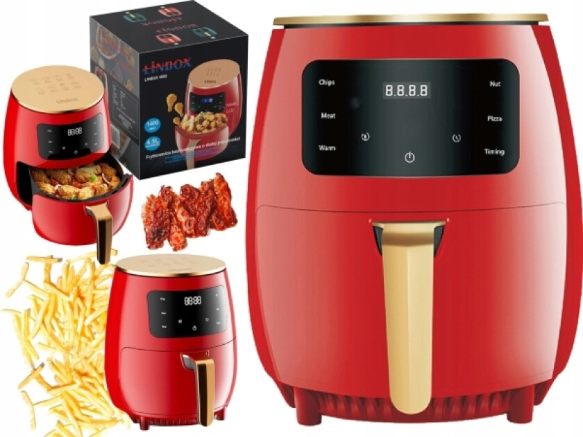 Fettfri Frityrkoker Air Fryer 4502 1500W Svart