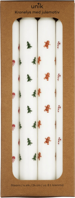 Kronelys Julemotiv 4pk