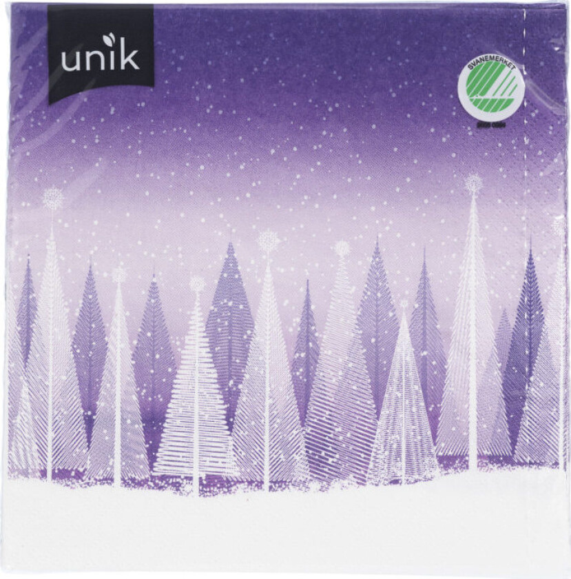 Serviett Advent Lilla Juletrær 20stk