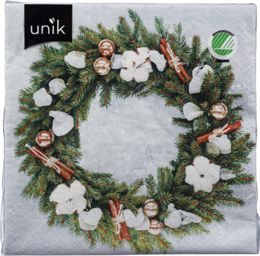 Serviett Advent Vinterkrans 20stk