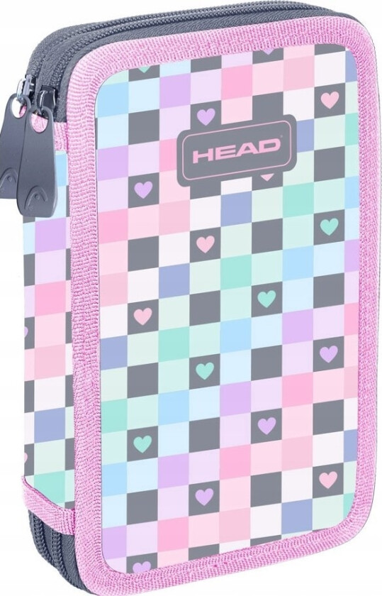 Pennal Dobbelt Pennal Uten Tilbehør Head Checkered Hearts Ac2