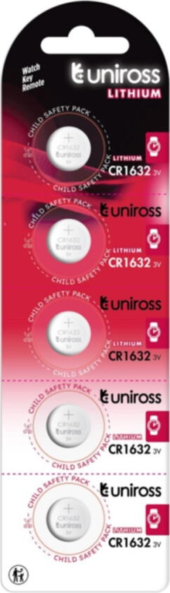 Lithium CR1632 5-pakk 4895122316384