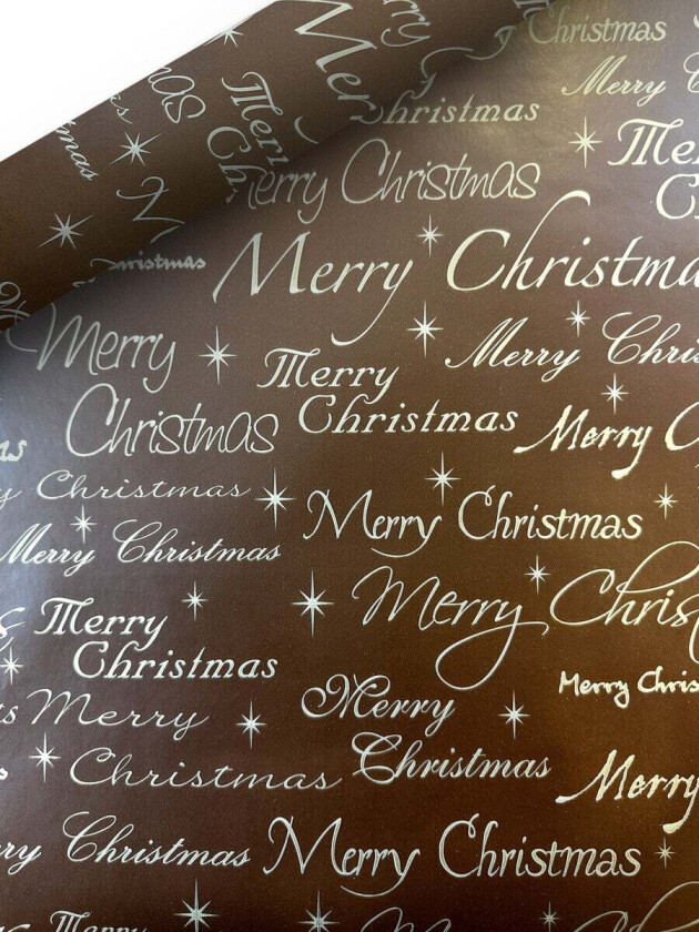 Bilde av Gavepapir 10m X 70cm Merry Chr Brun Gull
