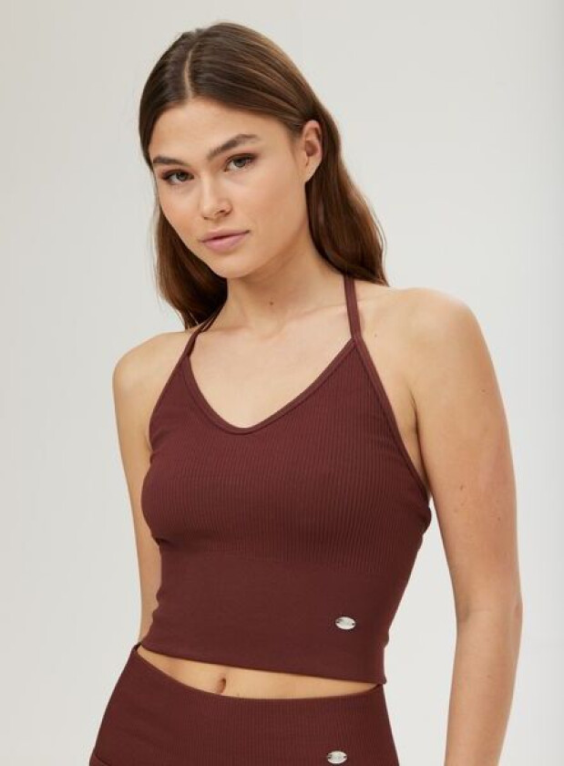 Ribbed Seamless V Bra