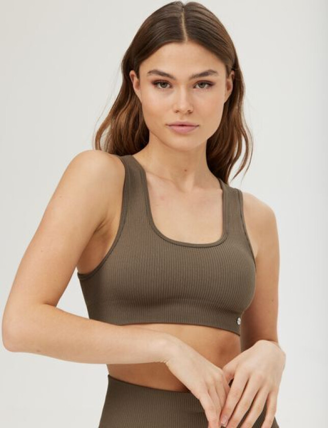 Ribbed Seamless Square Bra