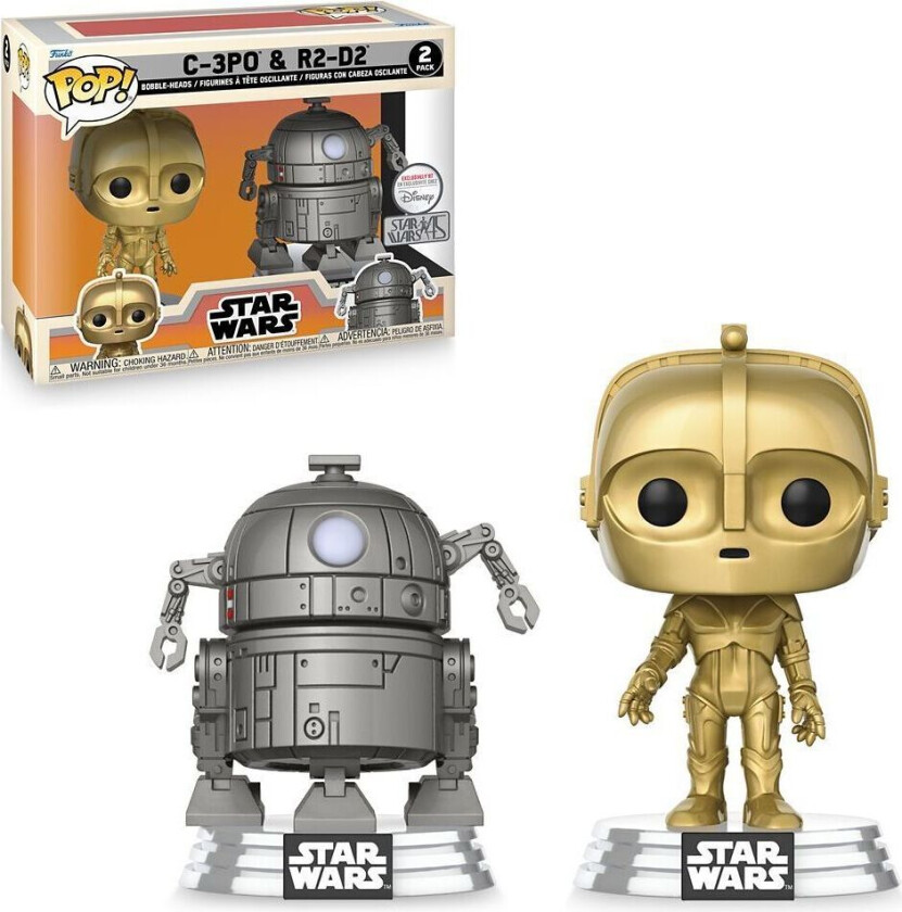 Funko Pop! Disney: Star Wars Concept - C-3po R2-d2 (exclusively At Disney) 2-pack Bobble-heads Vinyl Figures