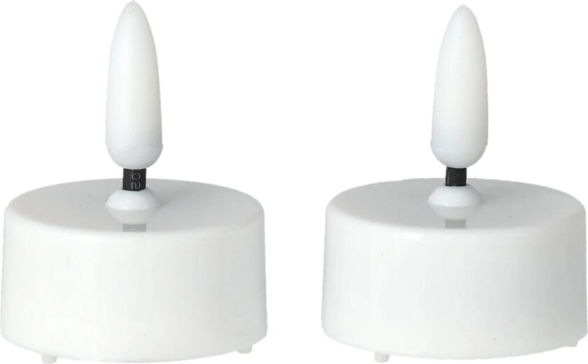 Bright telys LED Ø3,8 cm 2-pakning White