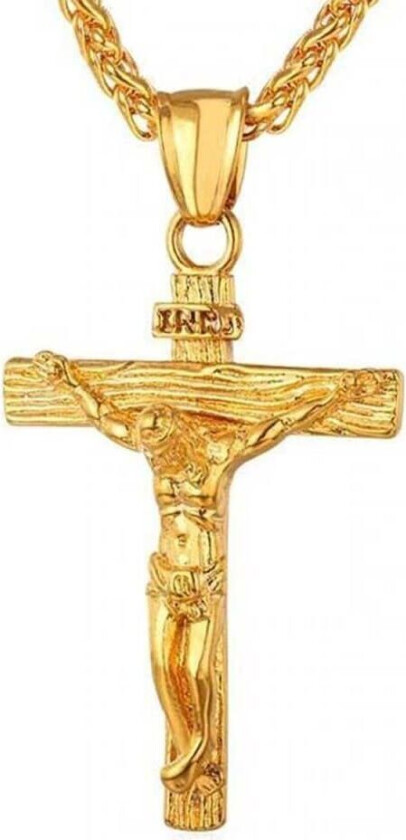 Jesus på krysskjedekjede gull