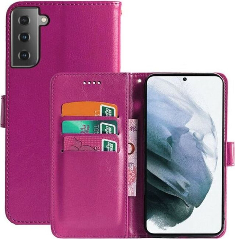 Lommebokdeksel 3-kort Samsung Galaxy S21 FE : Farge - Rosa