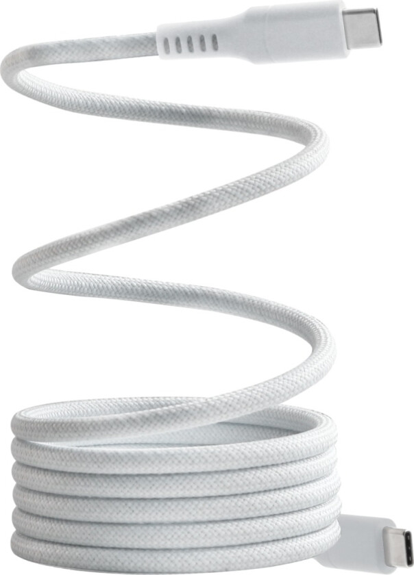 magnetisk USB-C til USB-C kabel 1,5 m, hvit